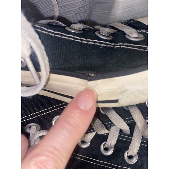 Used Women’s Men’s Unisex CONVERSE All Stars Black Shoes Size 8 (Mens 6) - Picture 11 of 12